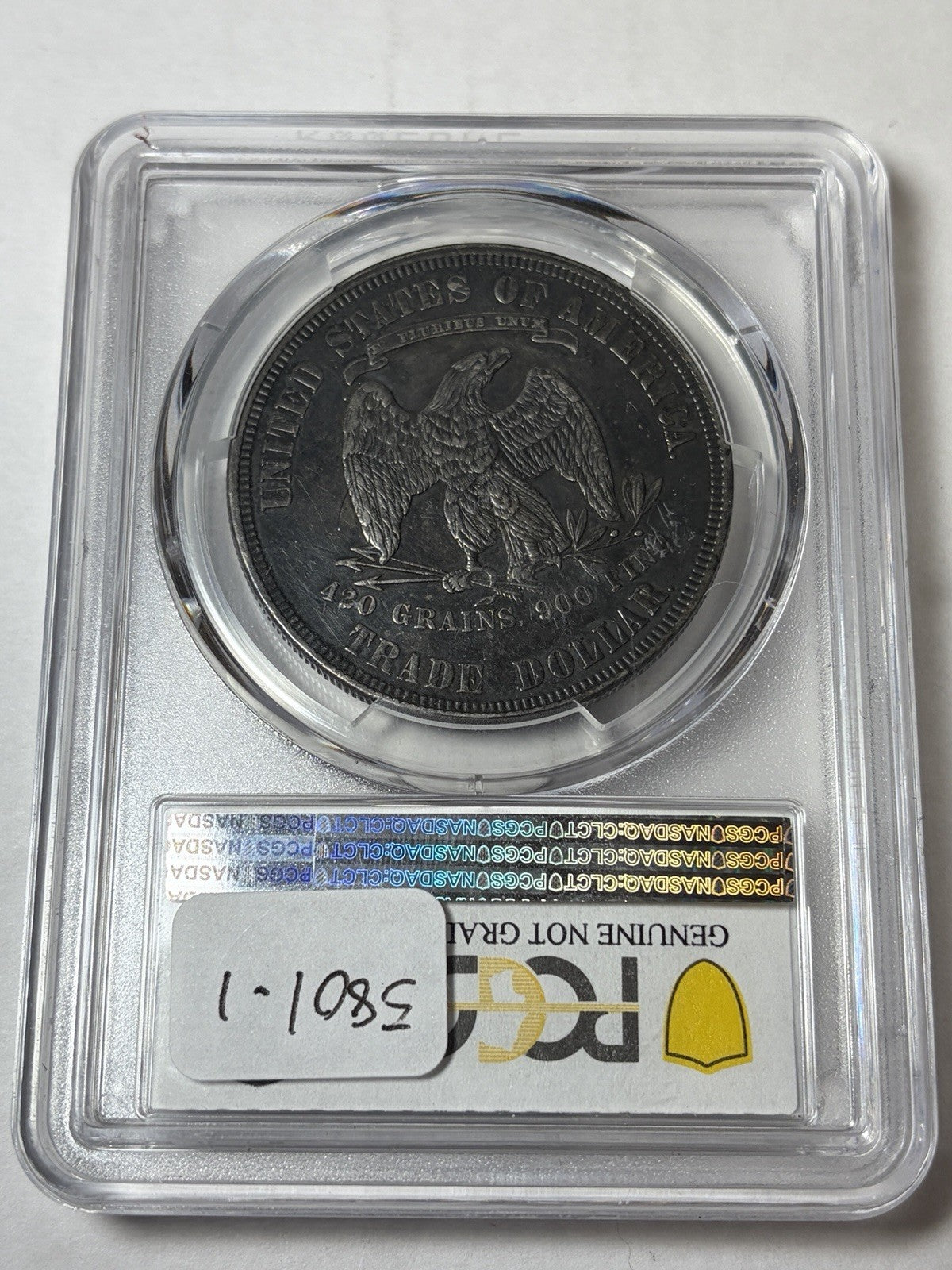 1877 PCGS XF Details Trade Silver Dollar