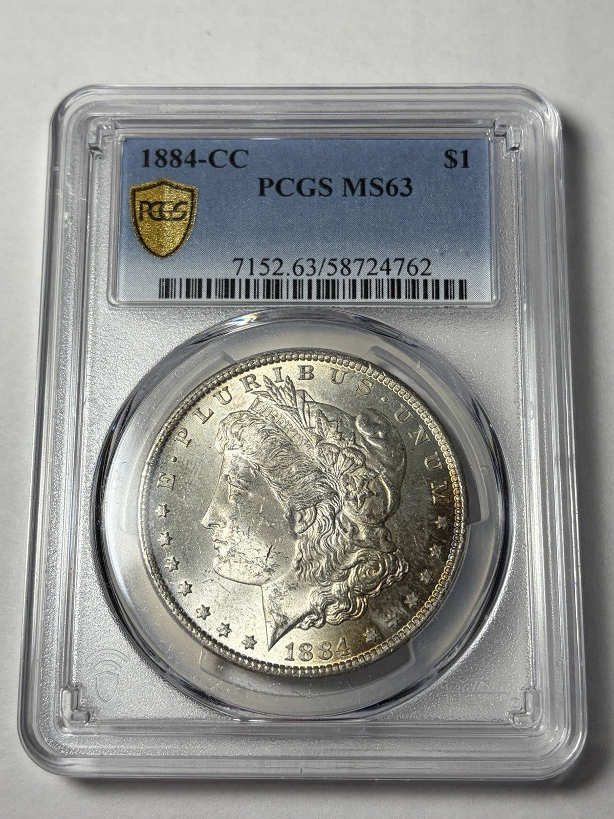 1884-CC PCGS MS63 Morgan Silver Dollar Toned