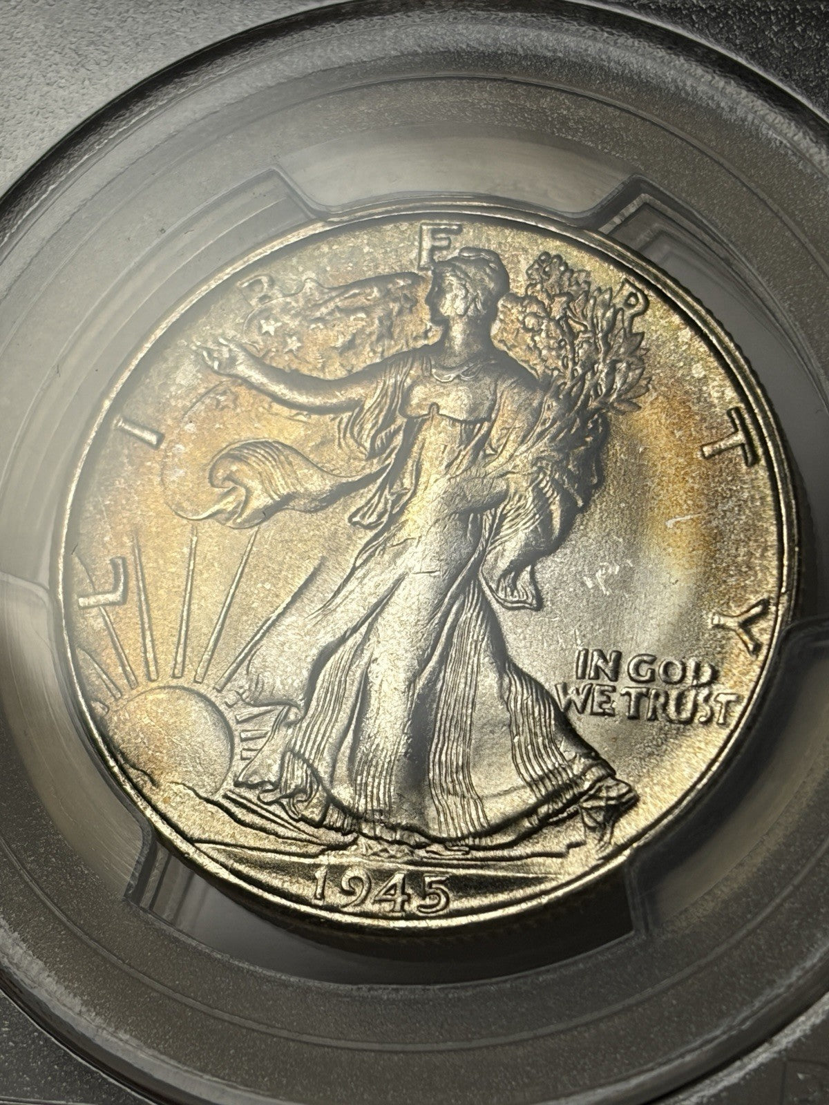 1945-S PCGS MS64 Walking Liberty Half Dollar Toned