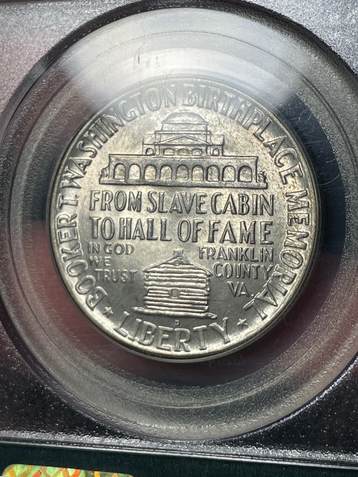 1946-D PCGS MS64 CAC Booker T Washington Commemorative Half Dollar Old Blue
