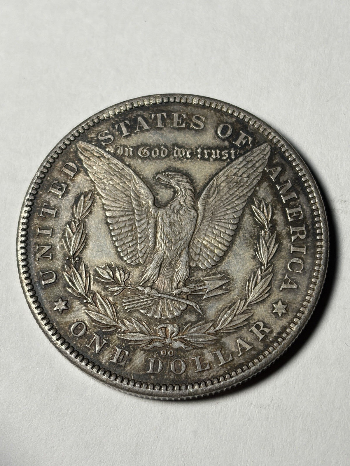 1878-CC Morgan Silver Dollar Toned Details