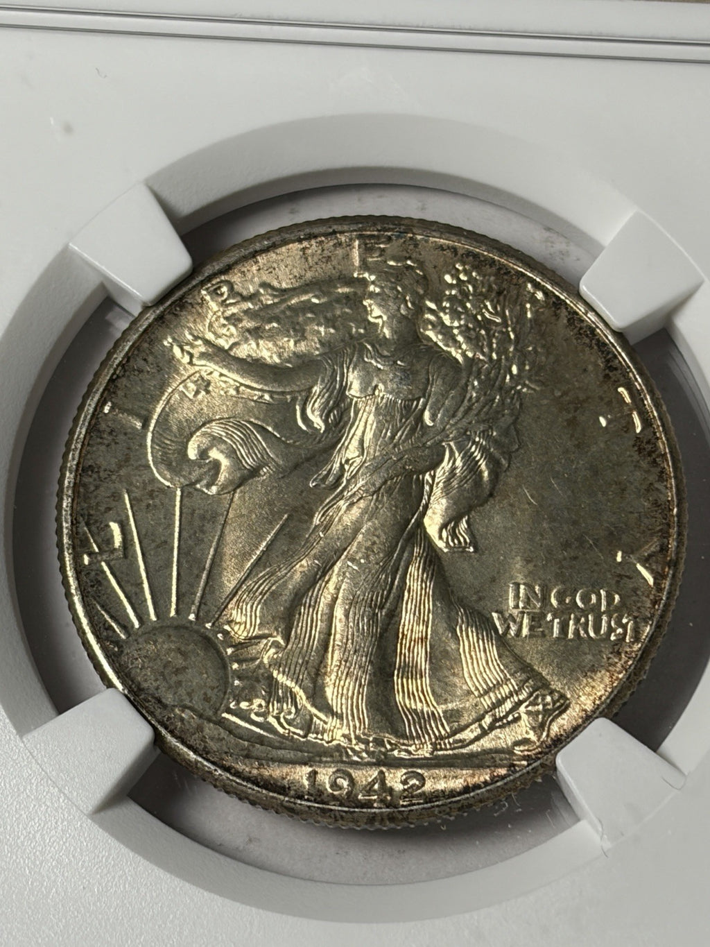1942 NGC MS65 Walking Liberty Half Dollar Toned