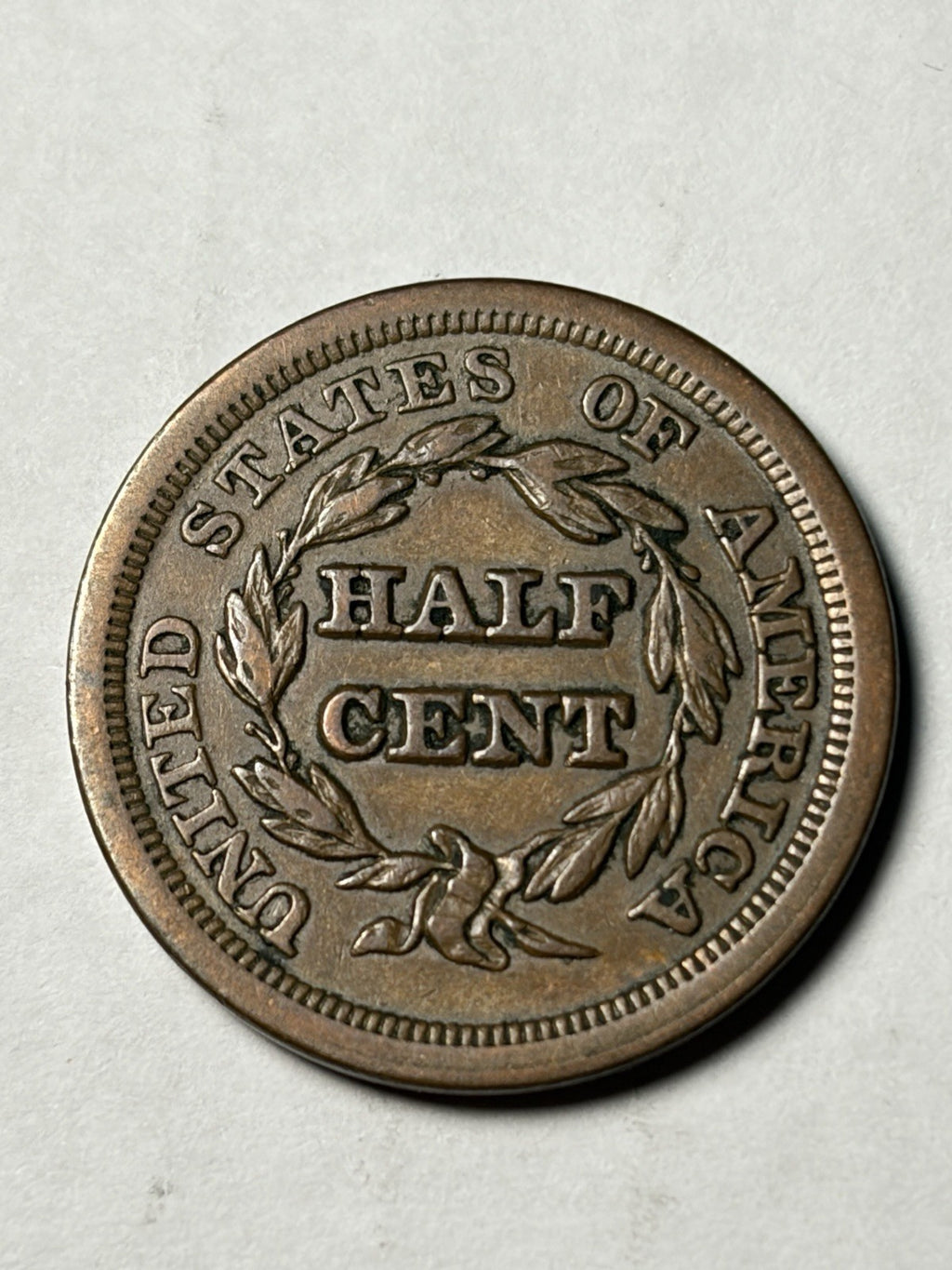 1853 Braided Hair Half Cent
