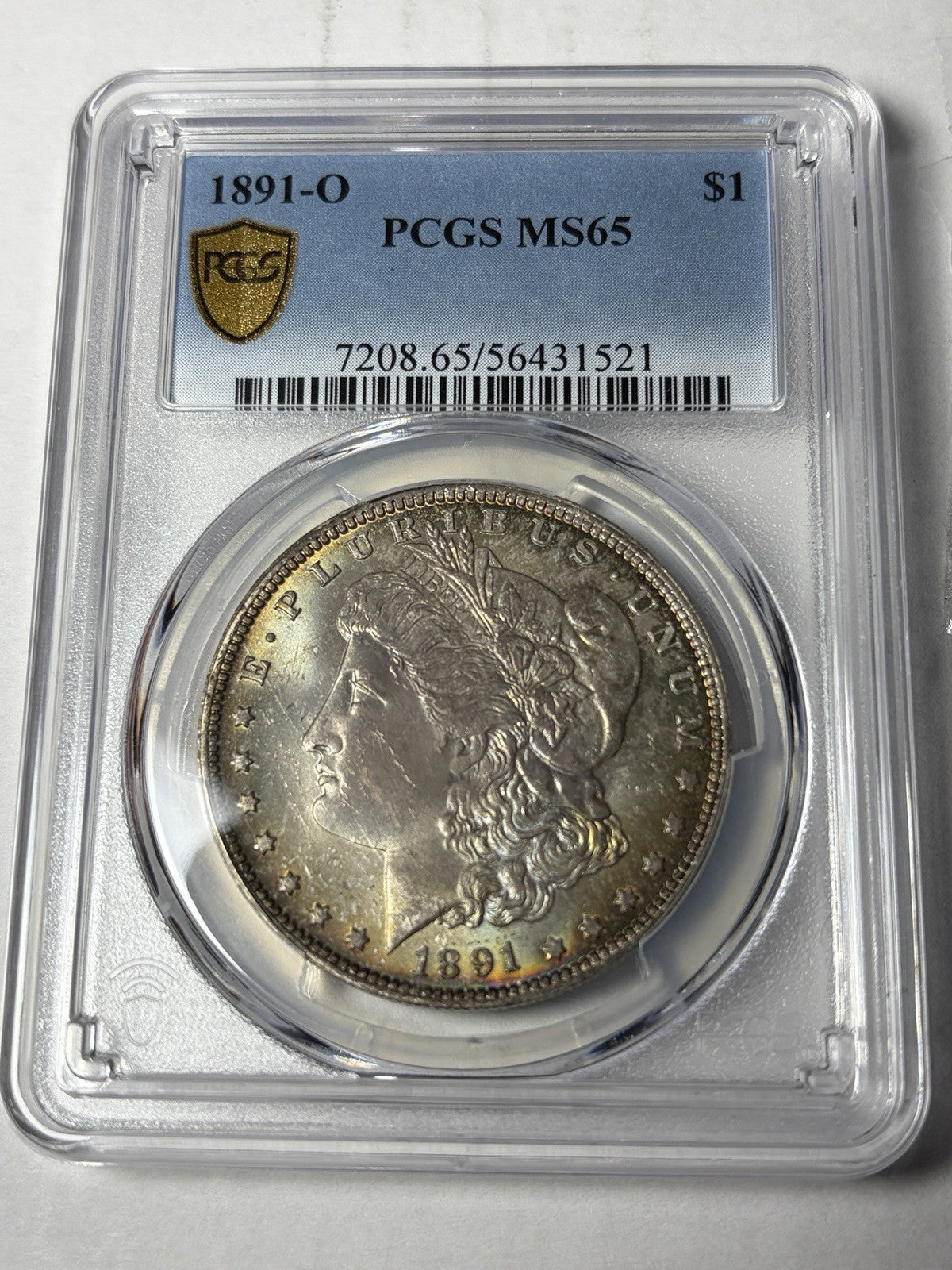 1891-O PCGS MS65 Morgan Silver Dollar Toned 