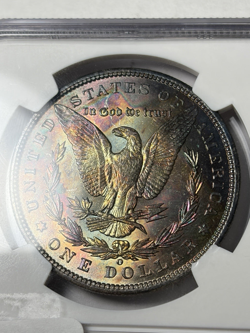 1901-O NGC MS64 Morgan Silver Dollar Reverse Toned End Roll Toner