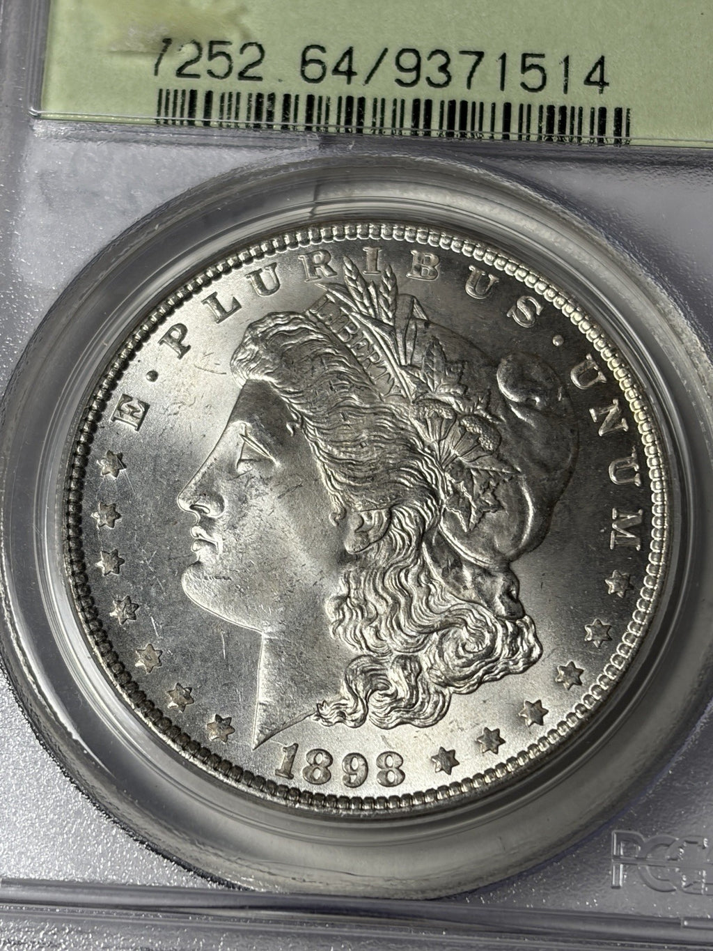 1898 PCGS MS64 Morgan Silver Dollar OGH Old Holder