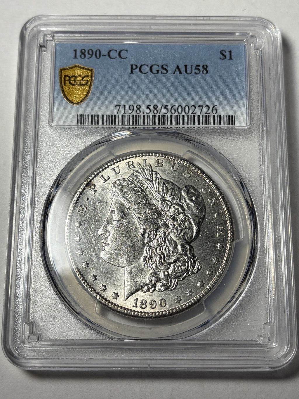 1890-CC PCGS AU58 Morgan Silver Dollar