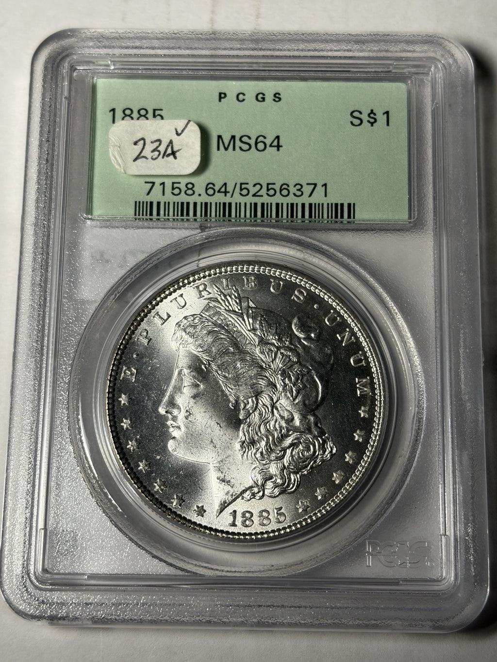 1885 PCGS MS64 Morgan Silver Dollar OGH Old Holder