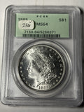 1885 PCGS MS64 Morgan Silver Dollar OGH Old Holder