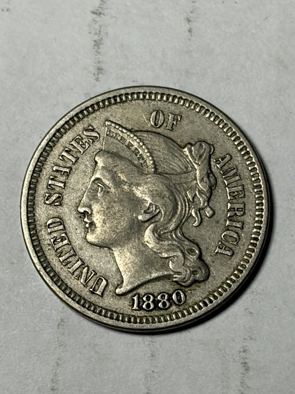 1880 Three Cent Nickel