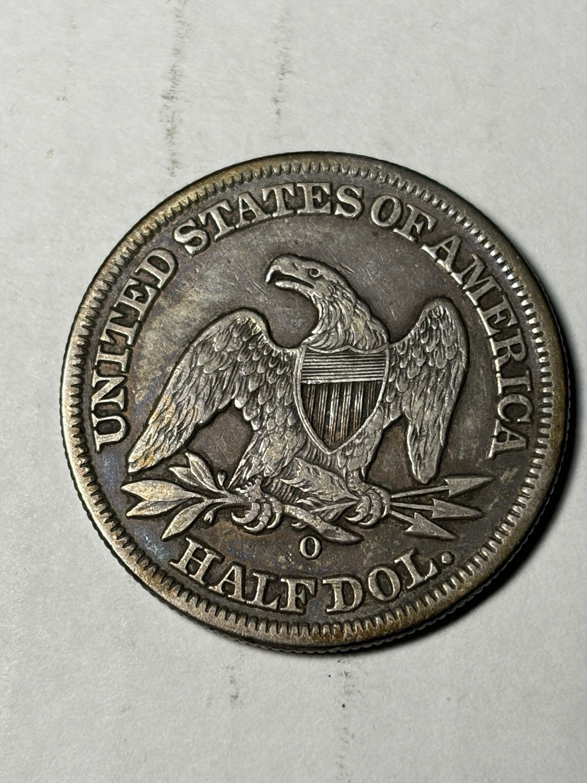 1854-O With Arrows Seated Liberty Half Dollar Toned
