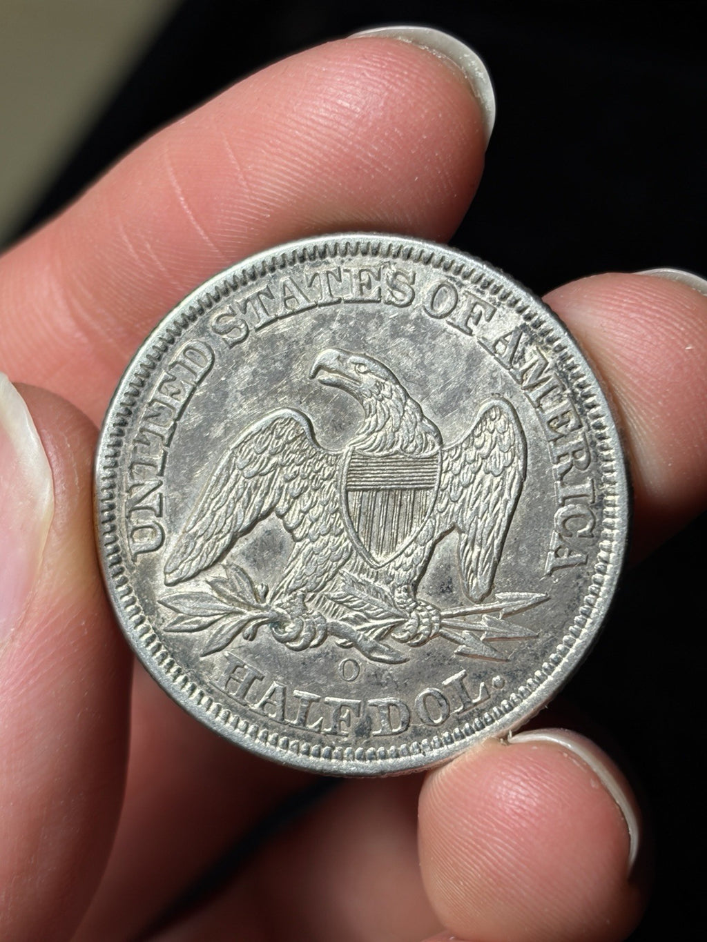 1854-O With Arrows Seated Liberty Half Dollar
