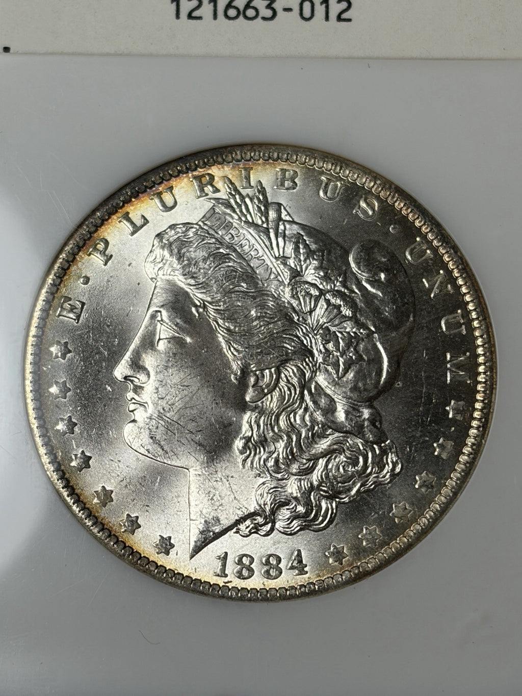 1884-O NGC MS62 Morgan Silver Dollar White Label Fatty 121XXX Early Holder