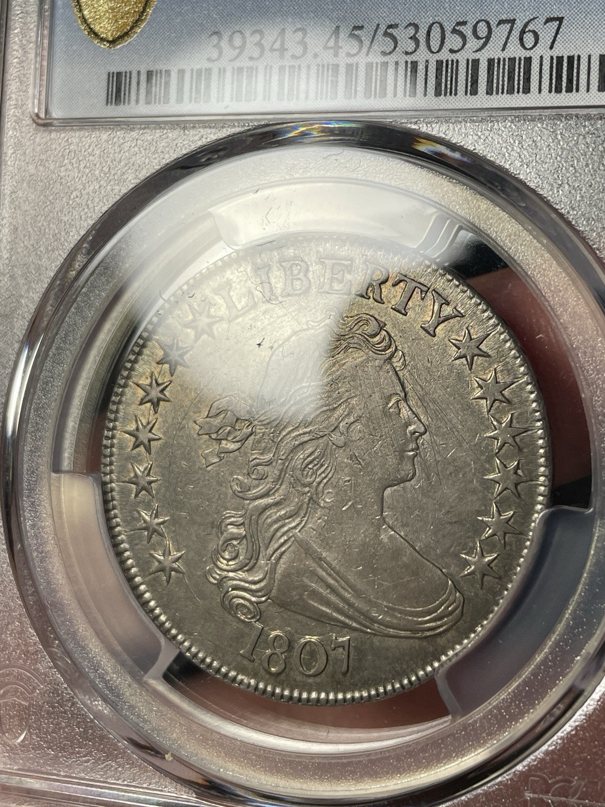 1807 PCGS XF45 Draped Bust Half Dollar O-105 Original Look