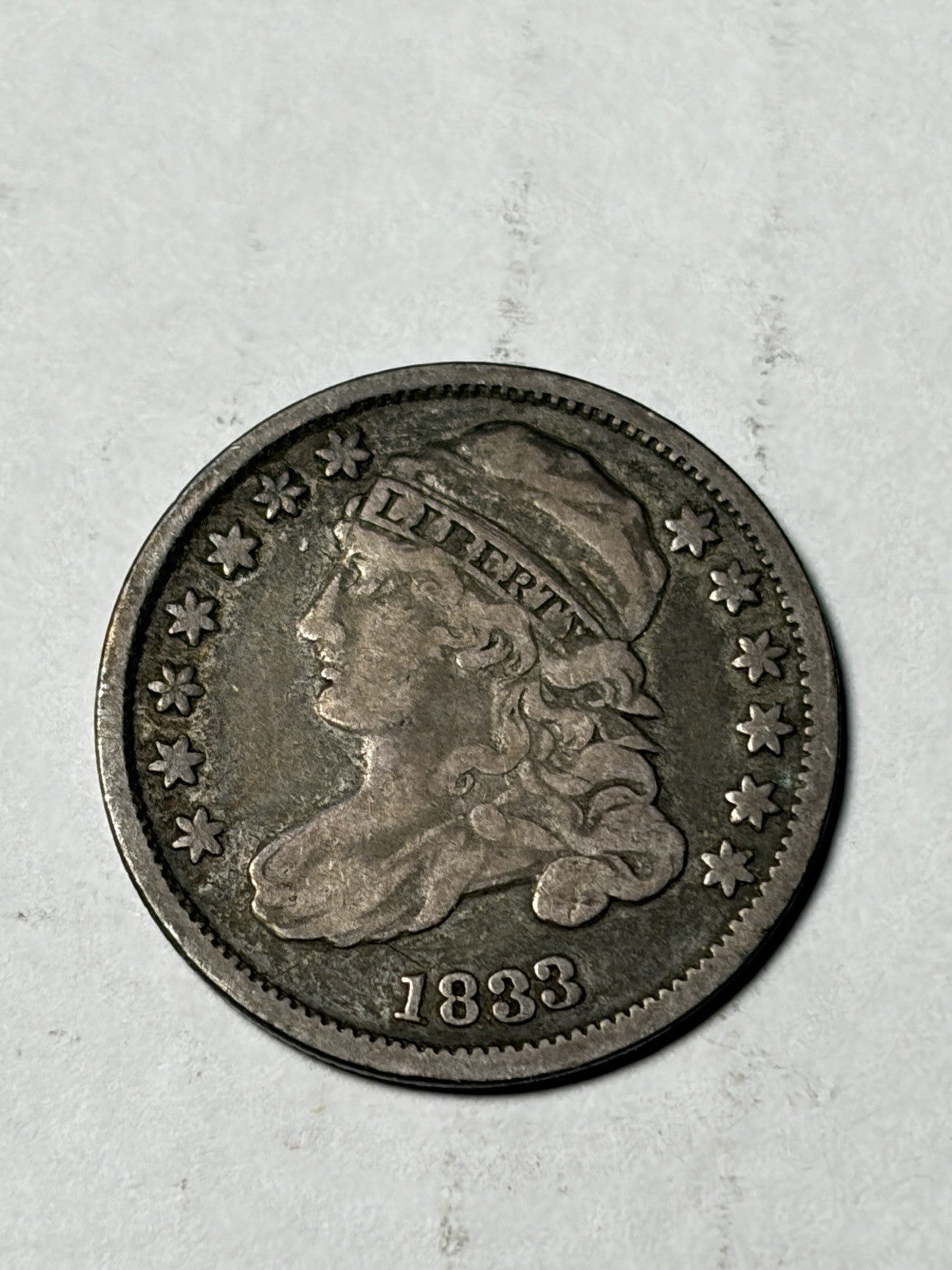 1833 Capped Bust Silver Dime