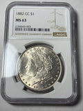 1882-CC NGC MS63 Morgan Silver Dollar