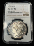 1881-S NGC MS66+ PL Morgan Silver Dollar