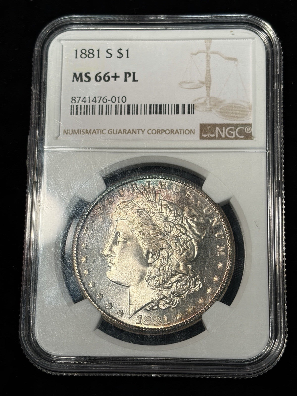 1881-S NGC MS66+ PL Morgan Silver Dollar