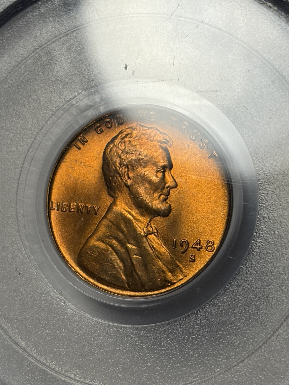 1948-S PCGS MS66 RD Lincoln Wheat Cent Old Blue Holder