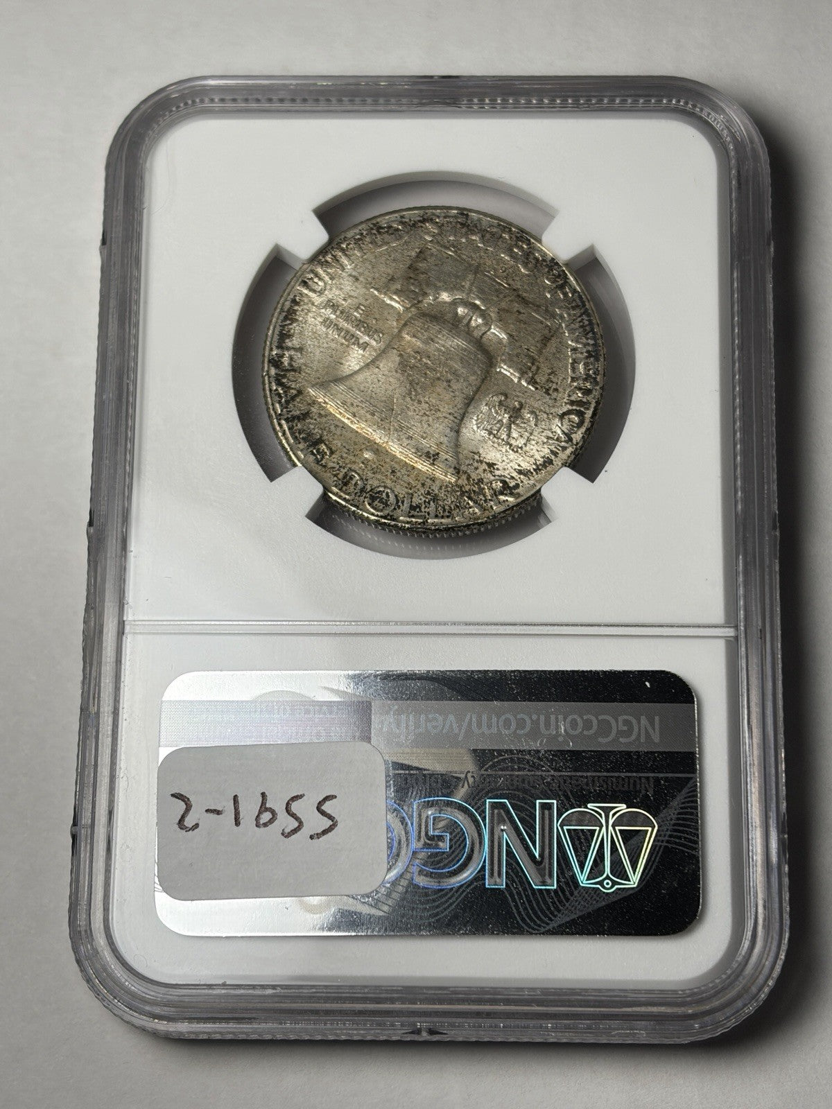 1948-D NGC MS65 FBL Franklin Half Dollar Toned
