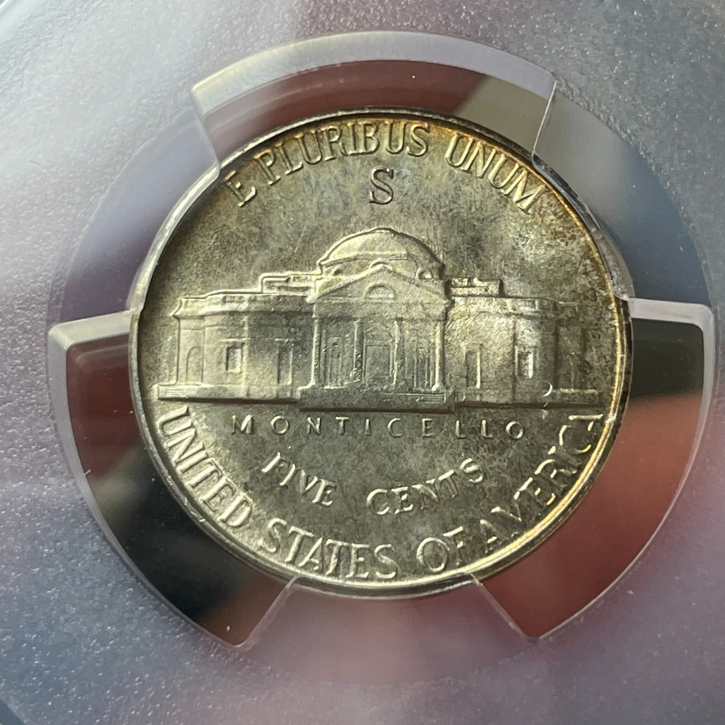 1945-S PCGS MS66+ Jefferson War Nickel - Semi-PL Ultra Rare Crazy Die Polish
