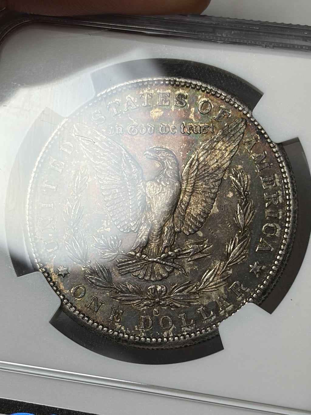 1886-S NGC AU58 Morgan Silver Dollar Toned