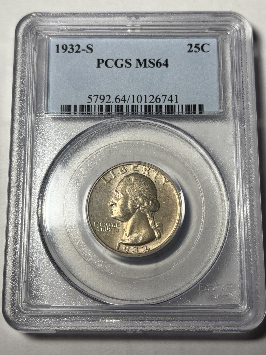 1932-S PCGS MS64 Washington Quarter