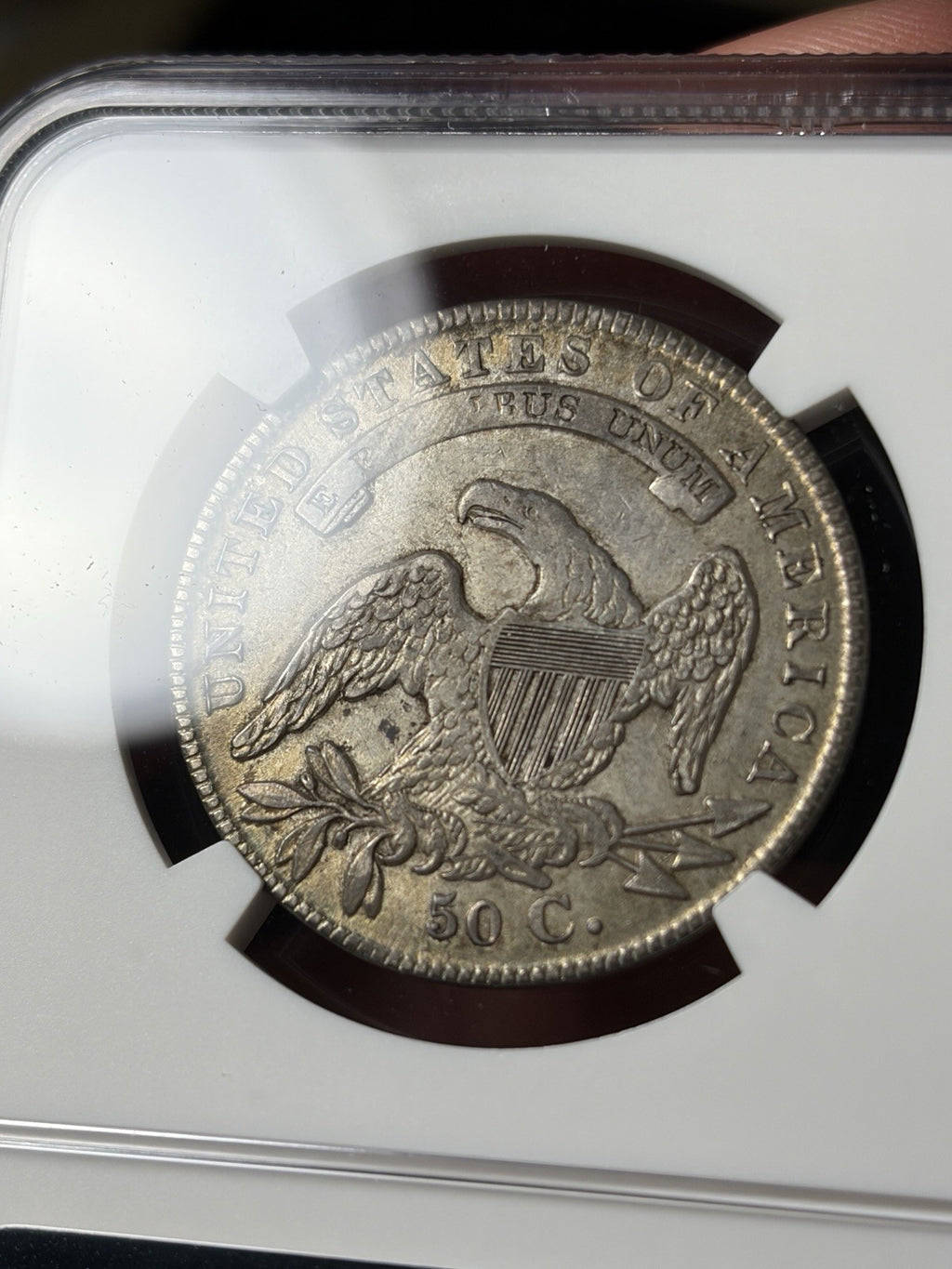 1836 NGC AU55 Capped Bust Half Dollar