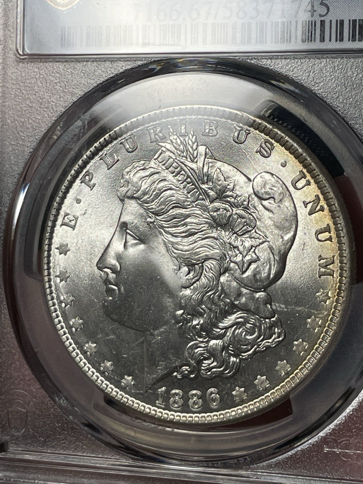 1886 PCGS MS67 CAC Morgan Silver Dollar SUPERB
