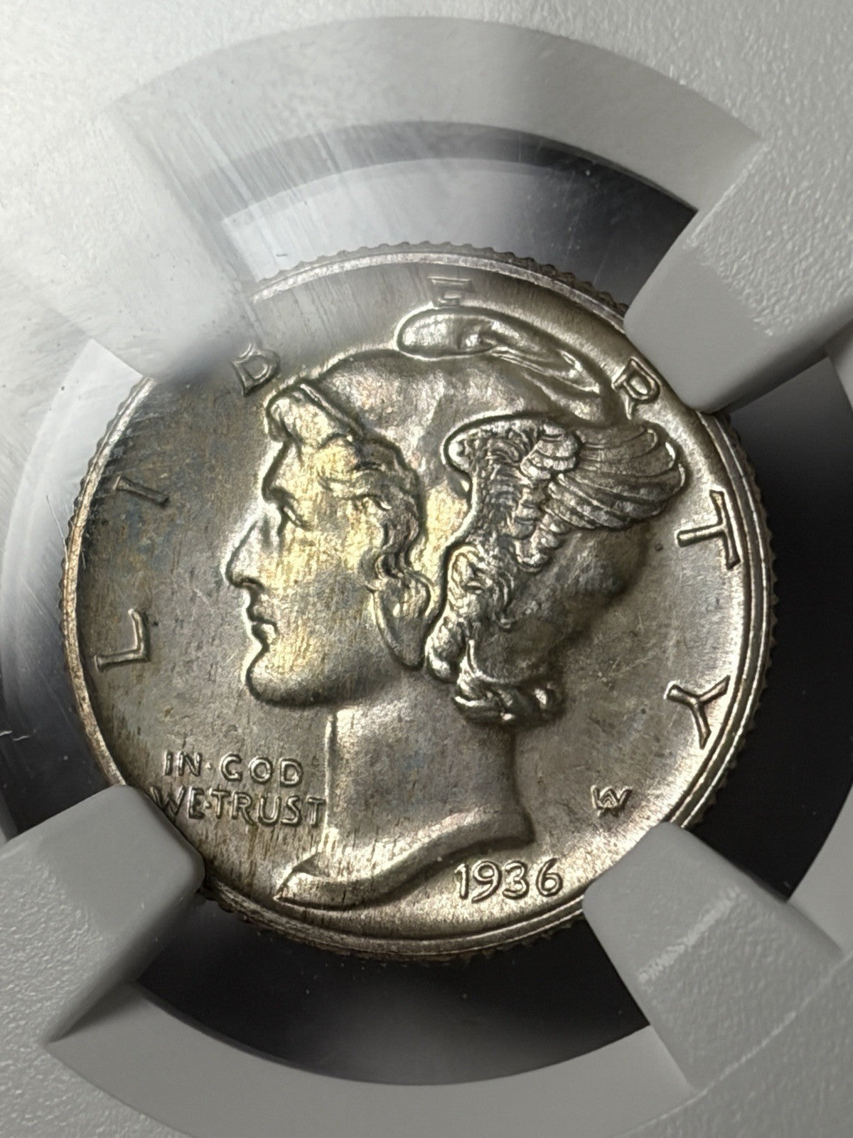 1936 NGC PF67 Mercury Dime Toned