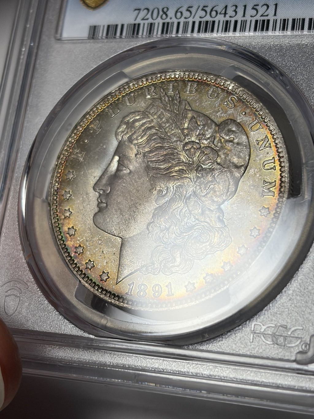 1891-O PCGS MS65 Morgan Silver Dollar Toned 