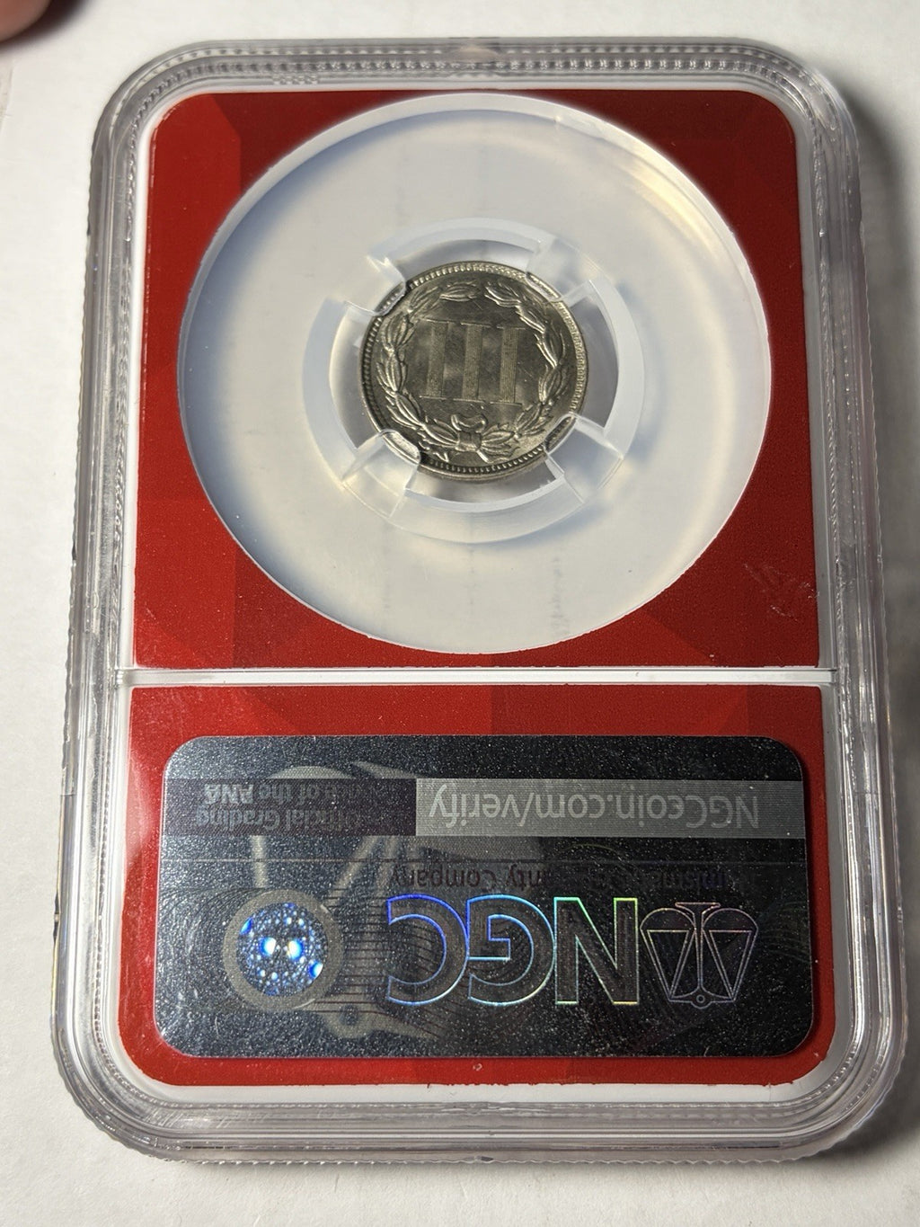 1871 NGC MS66 Three Cent Nickel High Grade