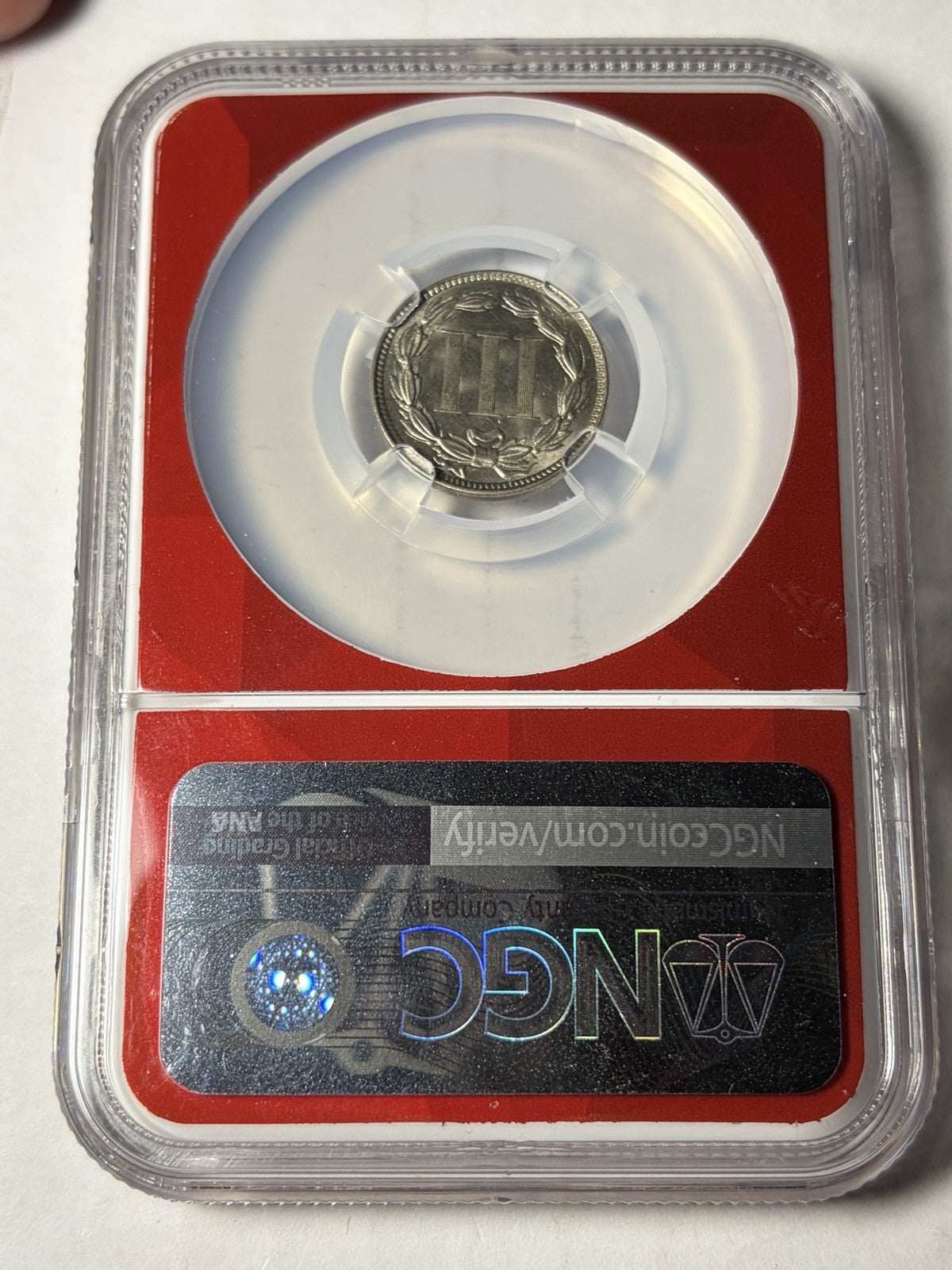 1871 NGC MS66 Three Cent Nickel High Grade
