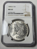 1890-O NGC MS63 Morgan Silver Dollar