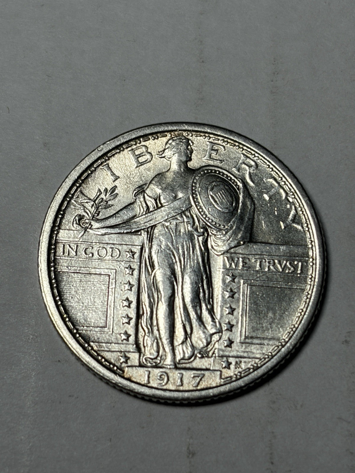 1917 Type 1 Standing Liberty Quarter