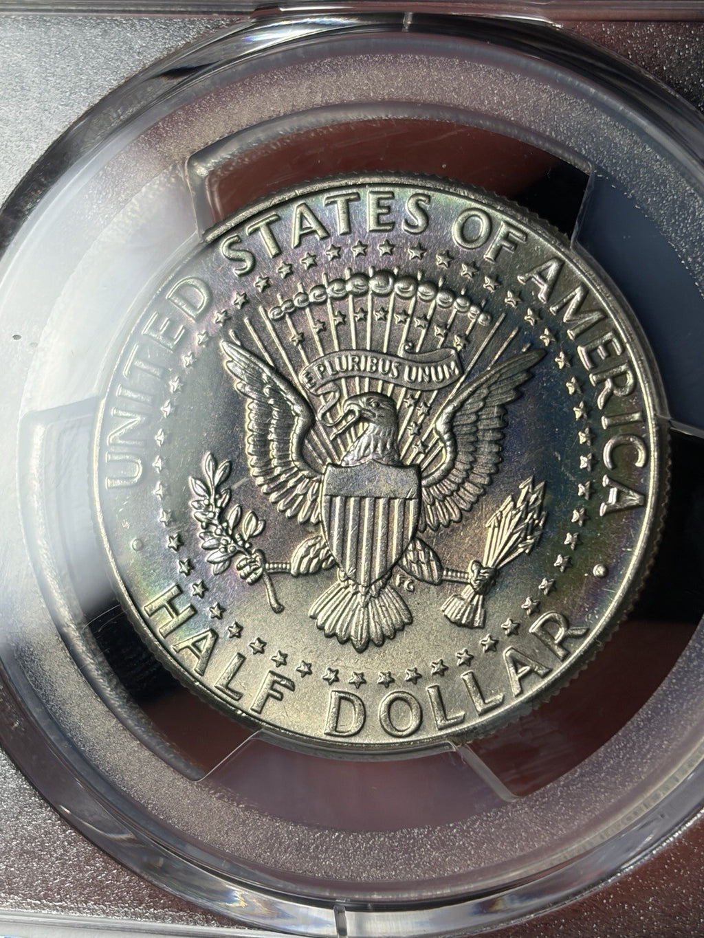 1988-D PCGS MS64 Kennedy Half Dollar Rainbow Neon Toning