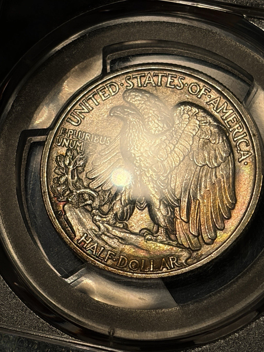 1941-D PCGS MS67+ CAC Walking Liberty Half Dollar Toned