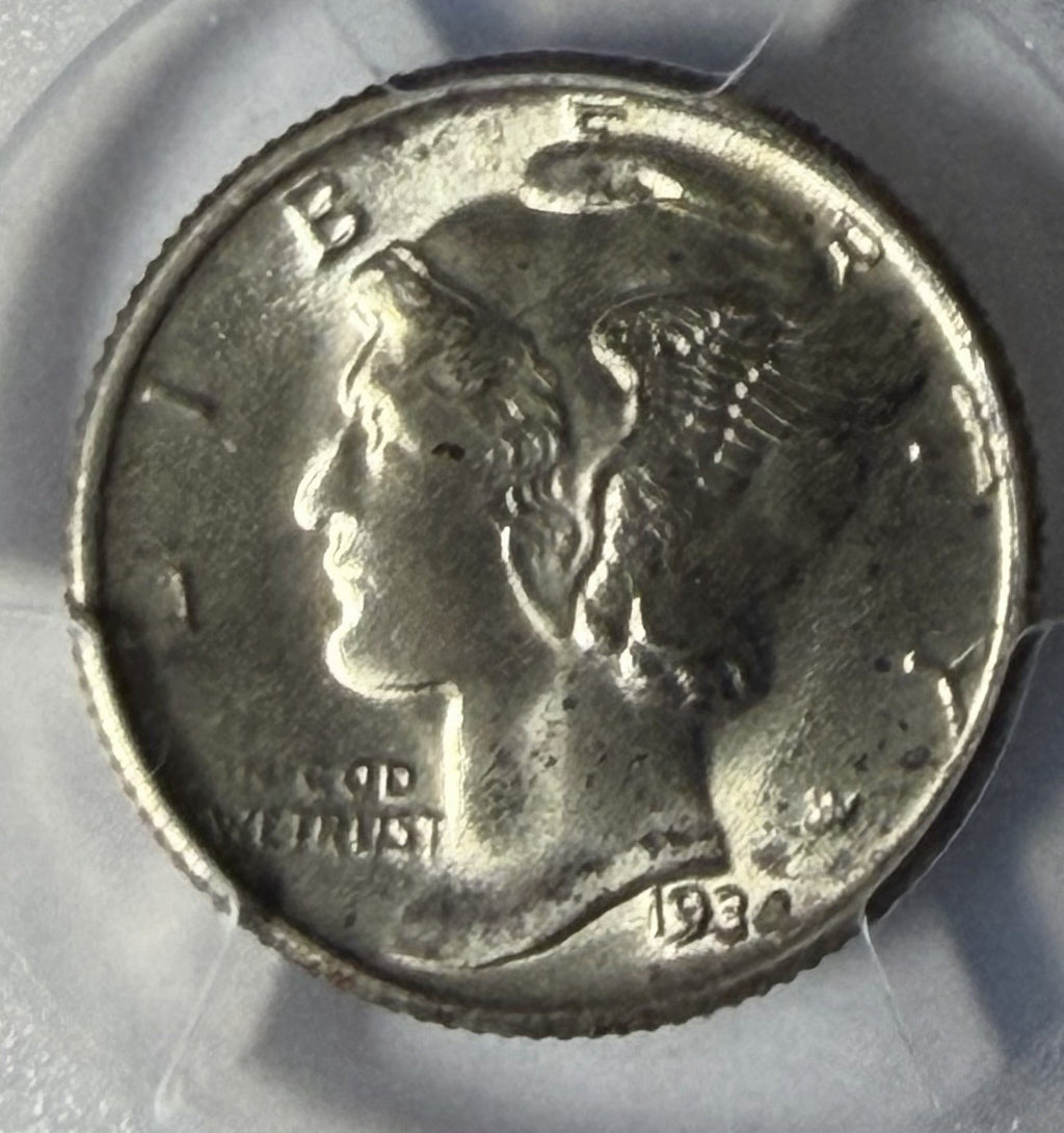 1934 PCGS MS67 FB CAC Mercury Dime