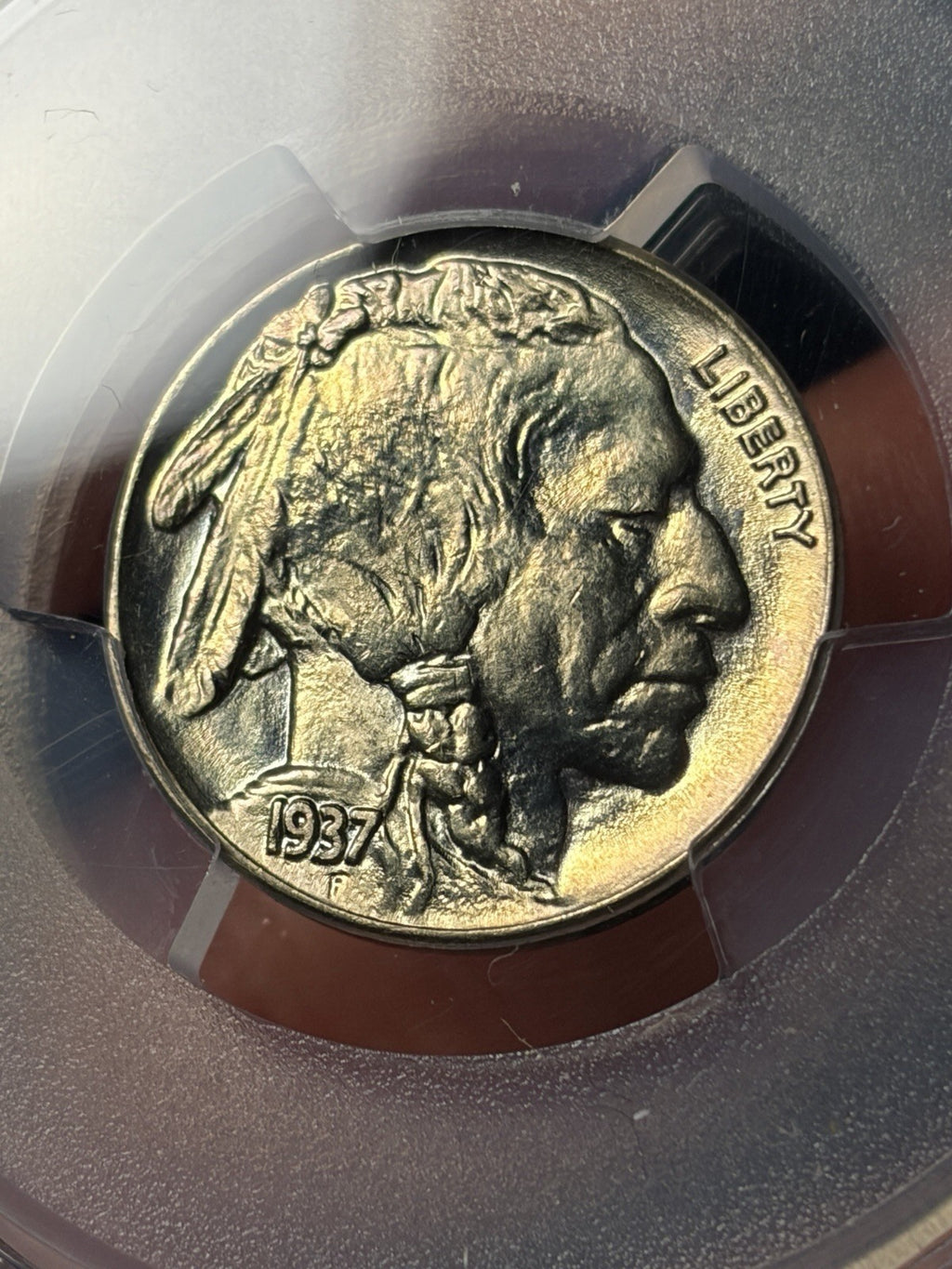 1937 PCGS MS67+ CAC Buffalo Nickel Toned Nice!