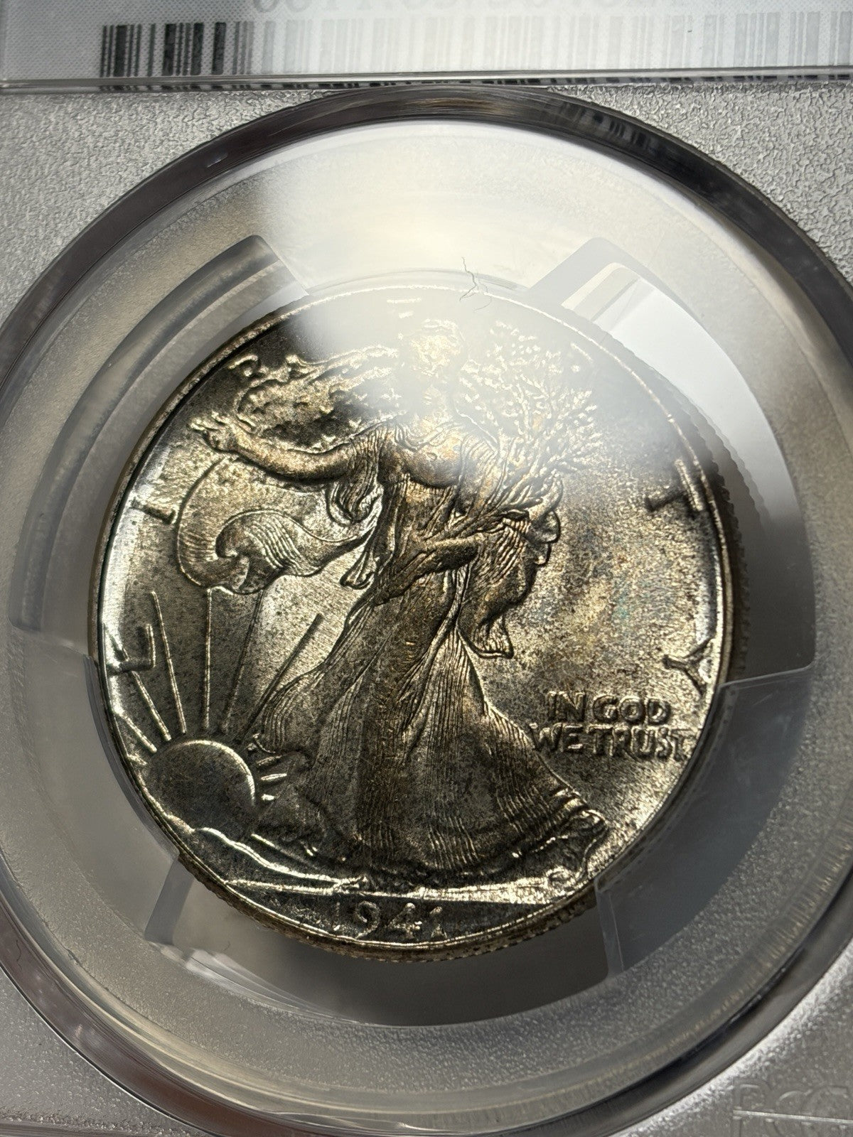 1941 PCGS MS65 Walking Liberty Half Dollar Toned