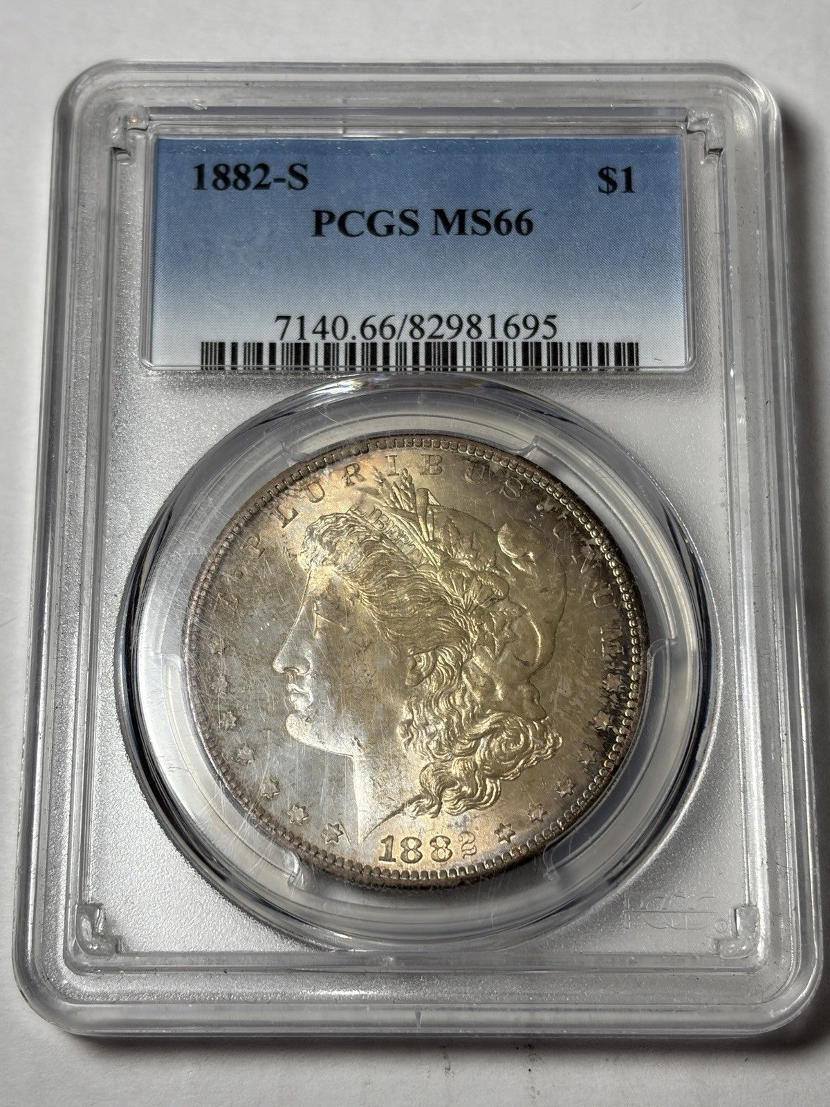 1882-S PCGS MS66 Morgan Silver Dollar Toned