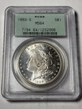 1889-S PCGS MS64 Morgan Silver Dollar Old Green Label
