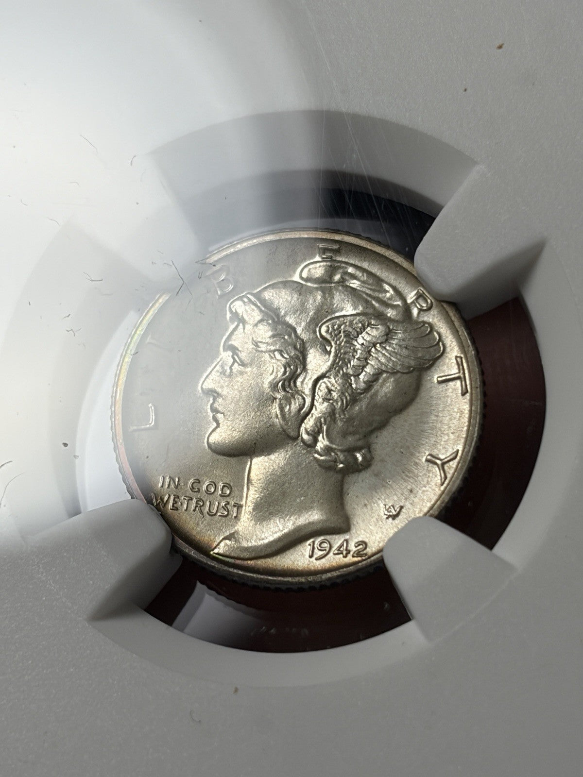 1942 NGC PF67 CAC Mercury Dime Toned