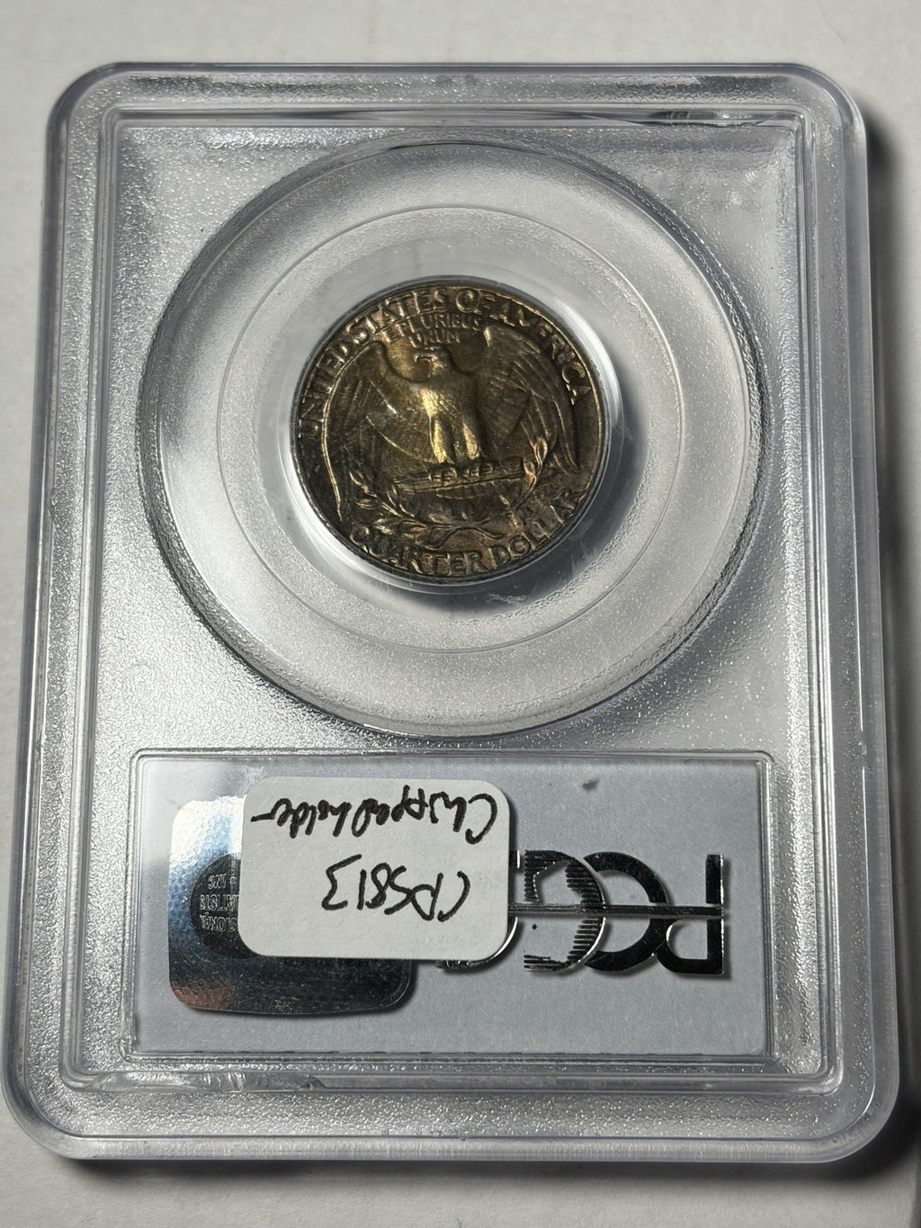 1943 PCGS MS67 Washington Silver Quarter Toned