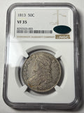 1813 NGC VF35 CAC Capped Bust Half Dollar