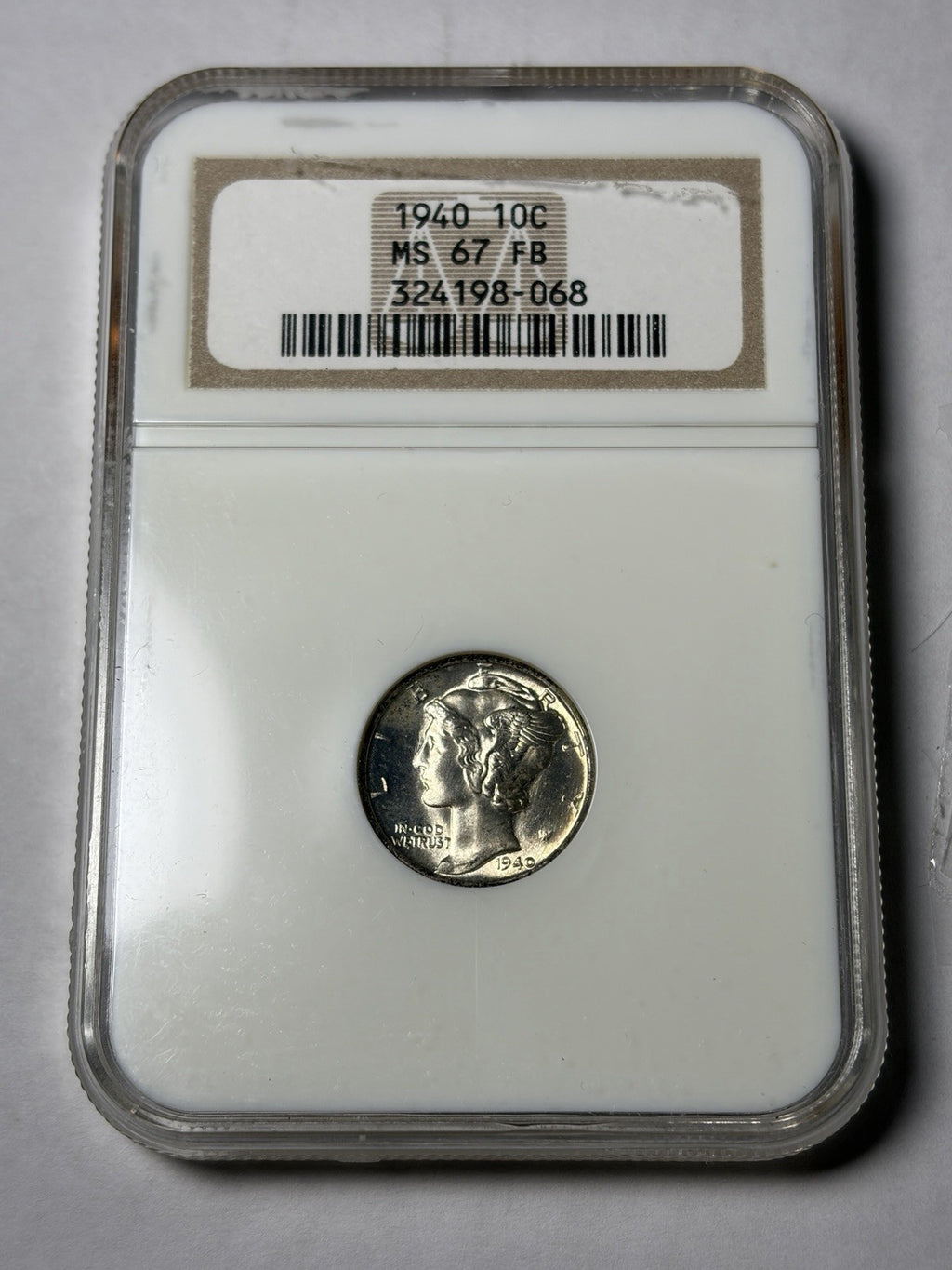 1940 NGC MS67 FB Mercury Dime