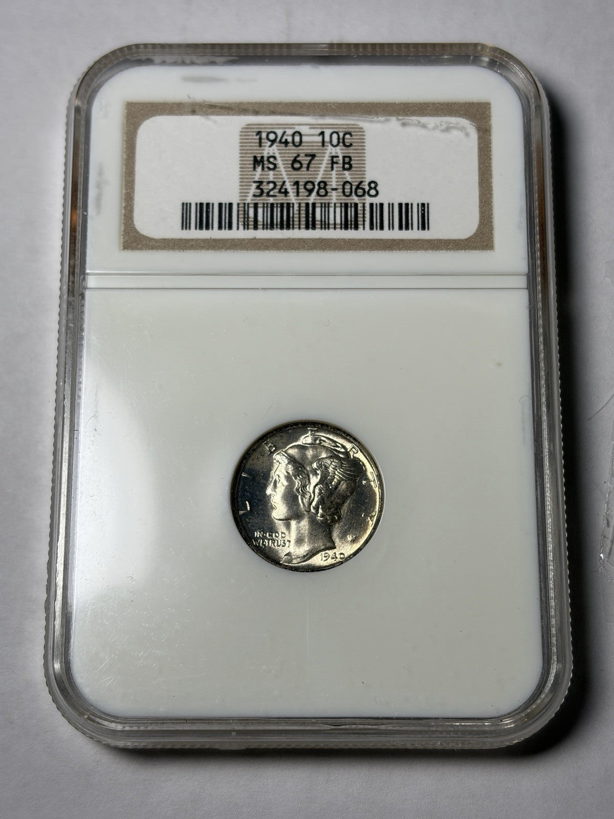 1940 NGC MS67 FB Mercury Dime