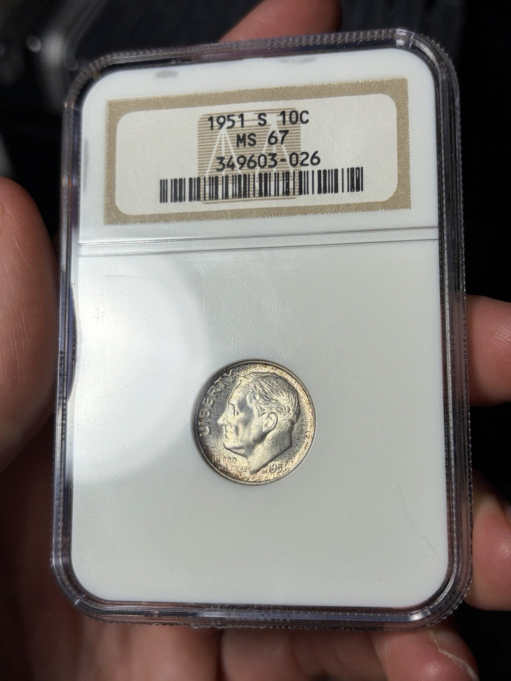 1951-S NGC MS67 Roosevelt Dime