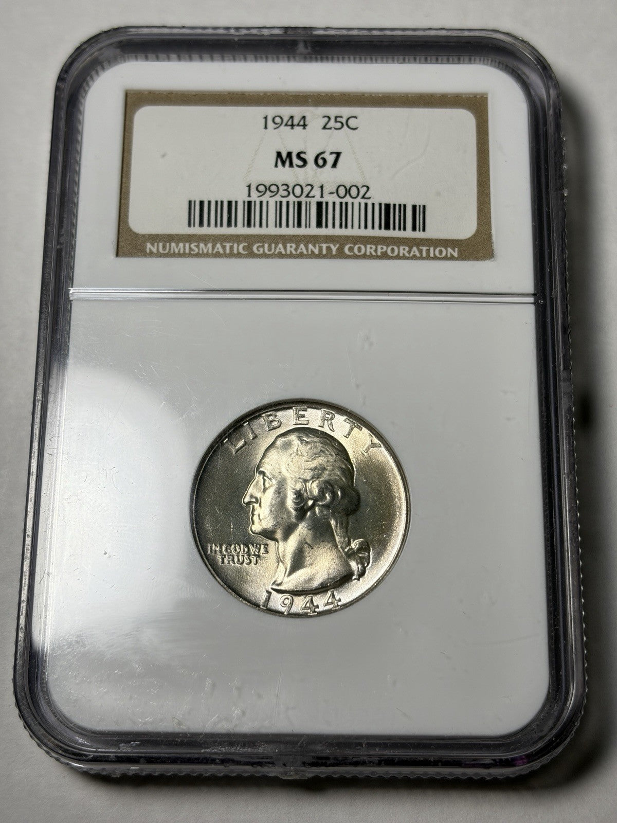 1944 NGC MS67 Washington Quarter