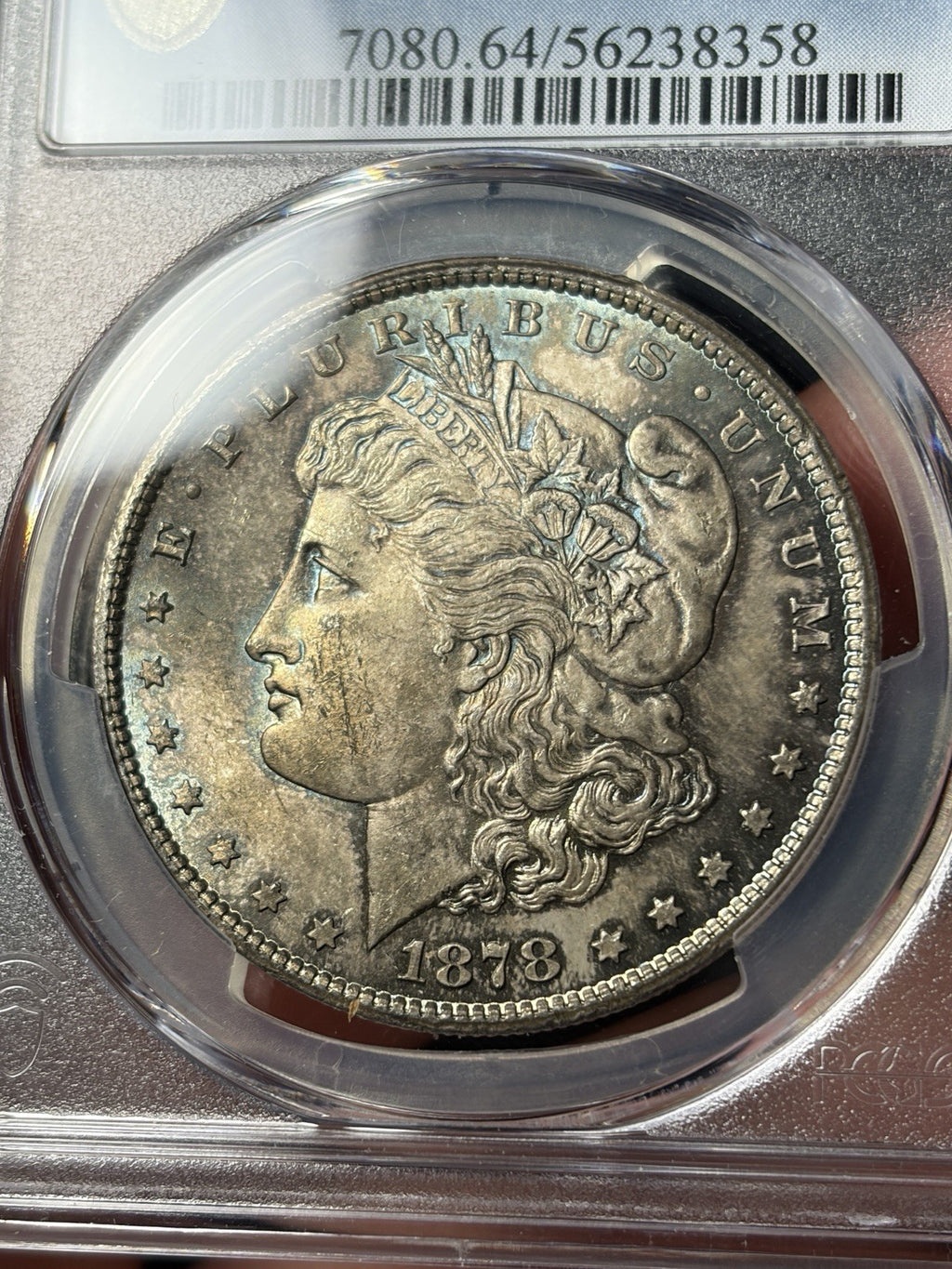 1878-CC PCGS MS64 Morgan Silver Dollar Toned Original